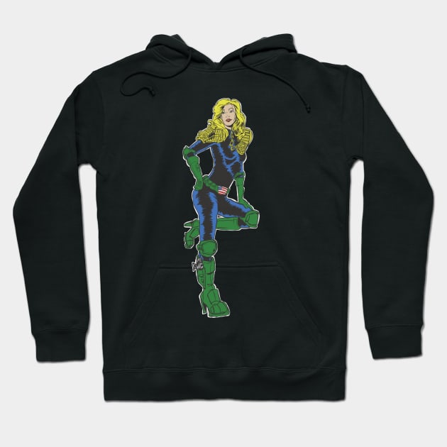 Judge Anderson Pin Up Daze Hoodie by silentrob668